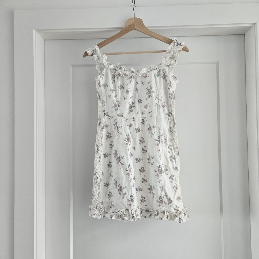 Elegant Floral Ruffle Mini Dress